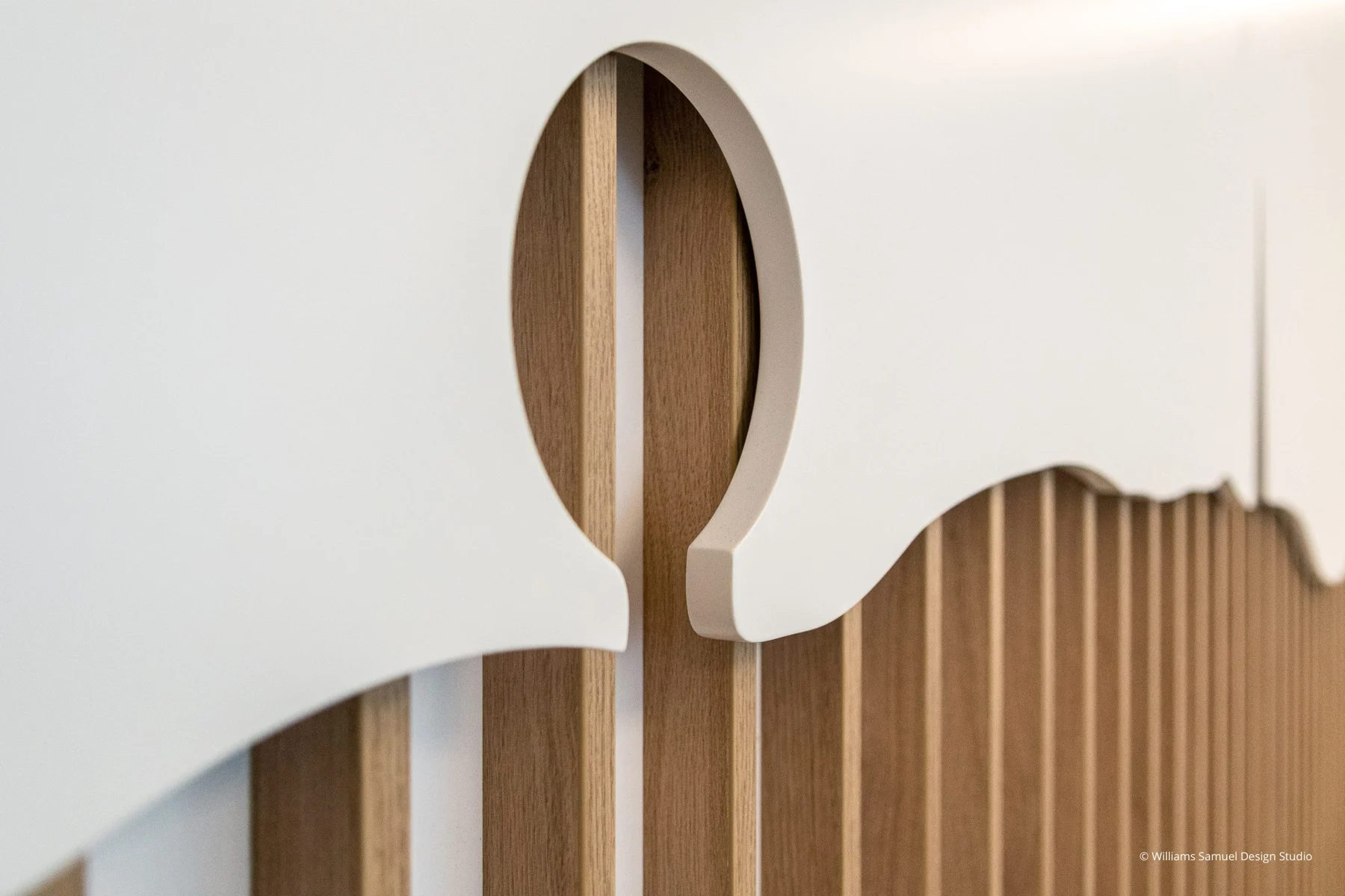 Wood detail at the NStCM ticket office