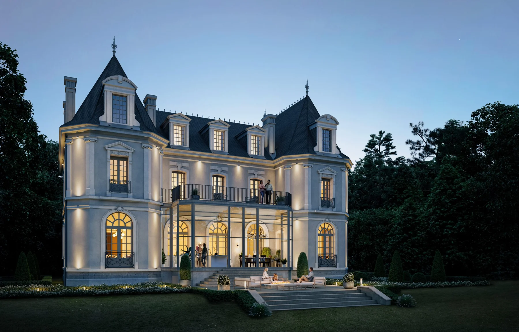Visualisation extérieure du château